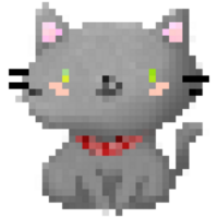 The grey cute cat png