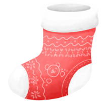 rouge chaussette pour Noël png