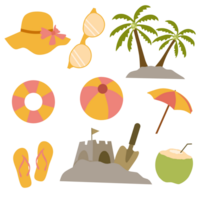 conjunto de iconos de verano png