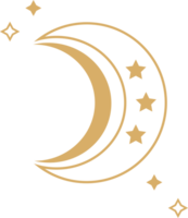 moon line art icon. Graphic pattern for astrology, esoteric, tarot, mystic and magic. png