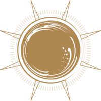 sun line art icon. Graphic pattern for astrology, esoteric, tarot, mystic and magic. png
