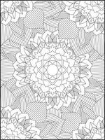 Mandala, mandala coloring page, floral mandala coloring page. Floral Mandala Pattern Adult Coloring Page vector