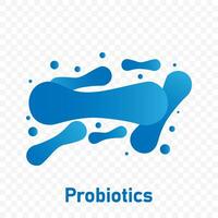 Probiotics symbol. Vector logo design isolated on transparent background.