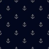 seamless anchor pattern on navy background vector