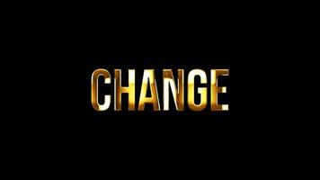 Loop animation of Change golden text glitch effect background video