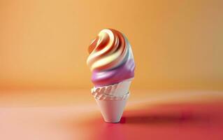 Ice cream abstract background with empty space for text. AI Generative photo