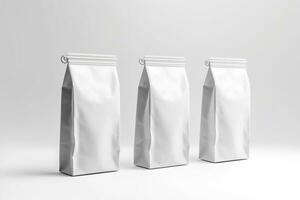 Blank Bag mockup design on white background. Generative AI photo