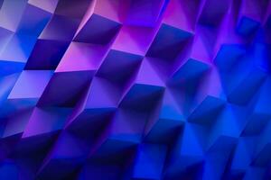 Purple Gradient Abstract Illustration. 3D triangle Background. Computer Art Design Template. AI Generative photo