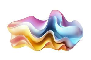 3d colorful volumetric gradient shape isolated on a white background. AI Generative photo