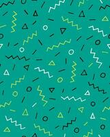 a green background with geometric shapes and lines vector