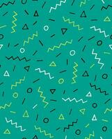 a green background with geometric shapes and lines vector