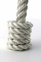 ropes isolated on a white background. Generative AI photo