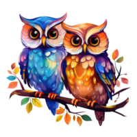 Beautiful Owls - Generative Ai png