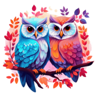 Beautiful Owls - Generative Ai png