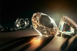 shiny diamond background that exudes radiance generative ai technology photo