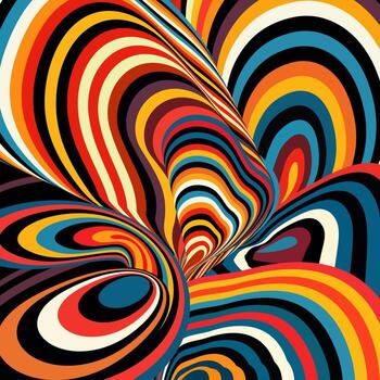 resumen ola de psicodélico Arte estilo vector. vistoso moderno antecedentes. vector eps 10