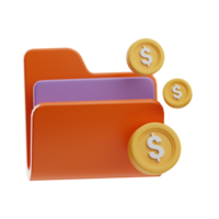 business financial data file illustration 3d png