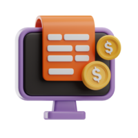 business financial file illustration 3d png