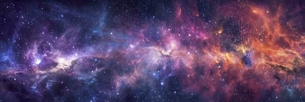 image of an expanding universe. shot from far away with many colours, beautiful, AI Generative photo
