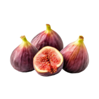 Organic fresh figs isolated on transparent background, created with generative AI png