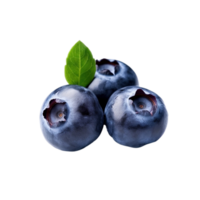 Fresh blueberries isolated on transparent background, created with generative AI png