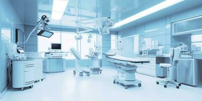 minimalistic design Interior of operating room in modern clinic. AI Generative photo