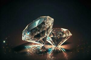 shiny diamond the perfect choice for jewelry and gemstone designs generative ai technology photo