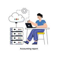 Accounting report Flat Style Design Vector illustration. Stock illustration