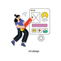 UX design Flat Style Design Vector illustration. Stock illustration