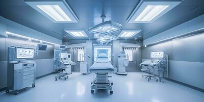 minimalistic design Interior of operating room in modern clinic. AI Generative photo