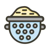 Sieve Vector Thick Line Filled Colors Icon For Personal And Commercial Use.