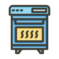 Oven Vector Thick Line Filled Colors Icon For Personal And Commercial Use.