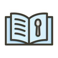 Cook Book Vector Thick Line Filled Colors Icon For Personal And Commercial Use.