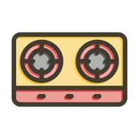 Stove Vector Thick Line Filled Colors Icon For Personal And Commercial Use.