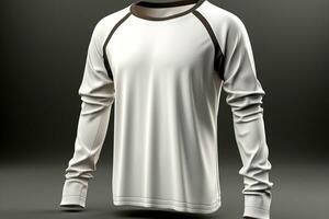 3D-rendered raglan tops, black and white Trendy, clean-cut style AI Generated photo