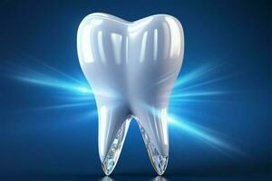 Bright Dental Vector, A gleaming tooth icon symbolizing teeth care AI Generated photo