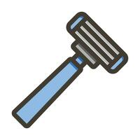 Shaving Razor Vector Thick Line Filled Colors Icon For Personal And Commercial Use.