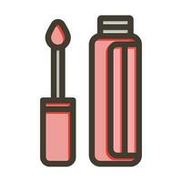 Lip Gloss Vector Thick Line Filled Colors Icon For Personal And Commercial Use.