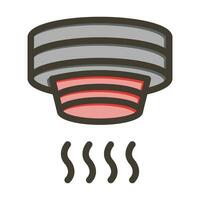 Smoke Detector Vector Thick Line Filled Colors Icon For Personal And Commercial Use.
