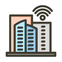 Smart City Vector Thick Line Filled Colors Icon For Personal And Commercial Use.