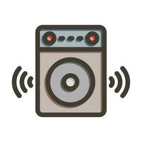Speaker Vector Thick Line Filled Colors Icon For Personal And Commercial Use.