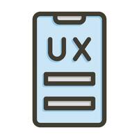 ux vector grueso línea lleno colores icono para personal y comercial usar.