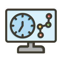 Timeline Vector Thick Line Filled Colors Icon For Personal And Commercial Use.