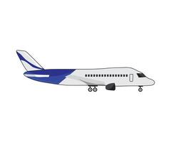 Airplane with Blue Line Art Drawing Vector Art, Icons, and Graphics coloring page for kids