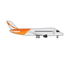 Airplane with Orange Line Art Drawing Vector Art, Icons, and Graphics coloring page for kids