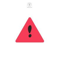 Warning. Exclamation Mark icon symbol vector illustration isolated on white background