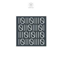 Binary Code icon symbol vector illustration isolated on white background