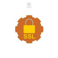 SSL icon symbol vector illustration isolated on white background