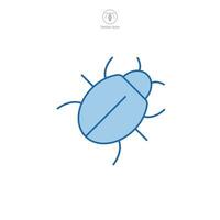 Bug icon symbol vector illustration isolated on white background