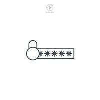 Password icon symbol vector illustration isolated on white background